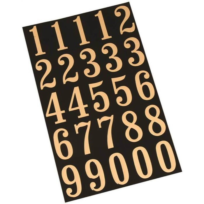Numbers Black/Gold 3in 