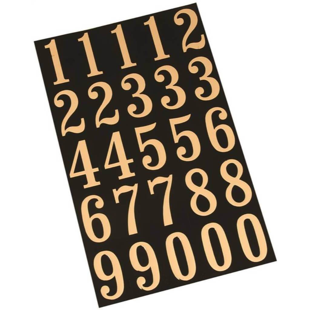 Numbers Black/Gold 3in 