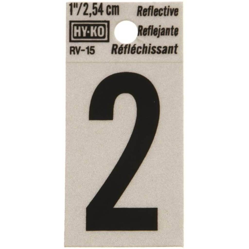 REFLECTIVE NUMBER 2 1.25IN 