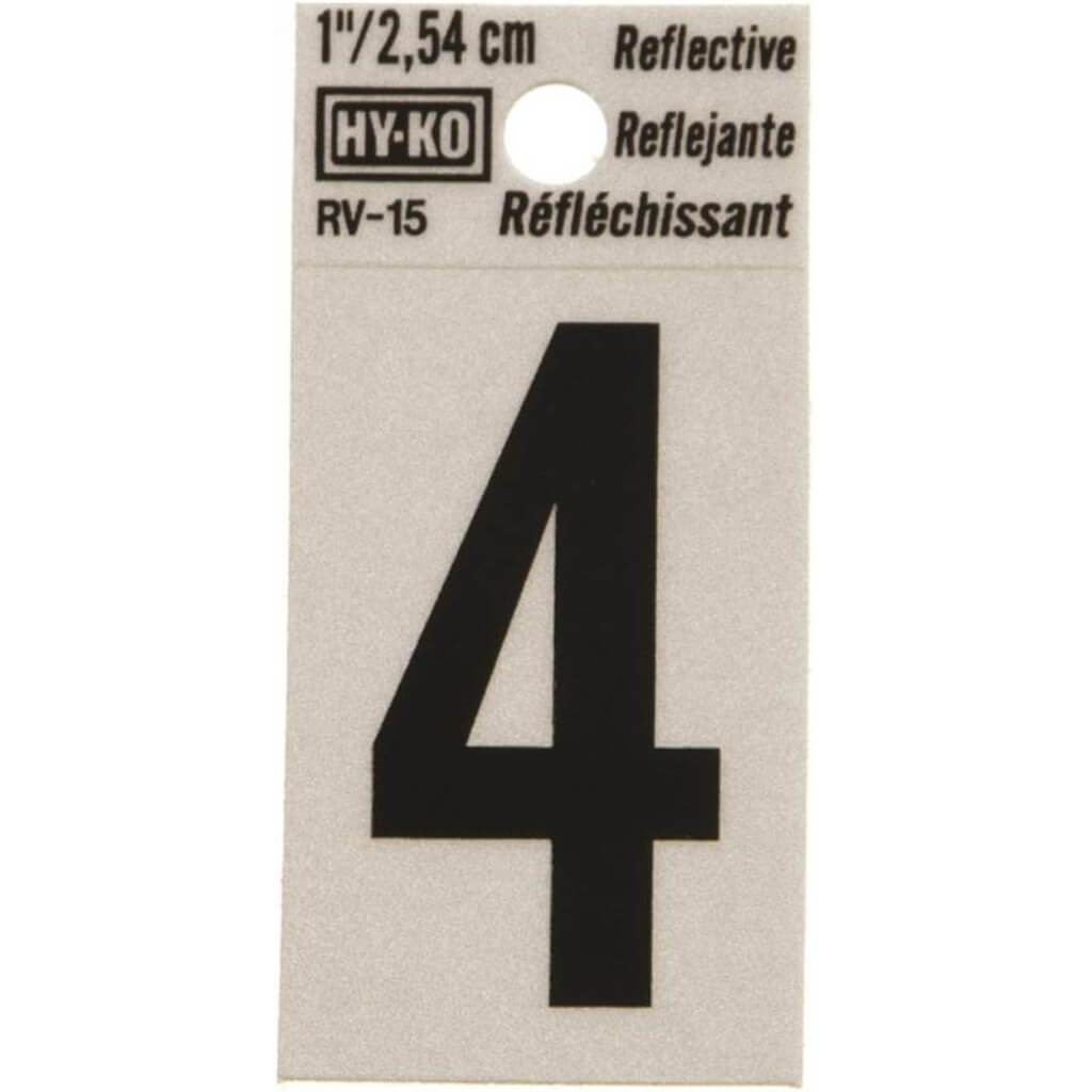 REFLECTIVE NUMBER 4 1.25IN 