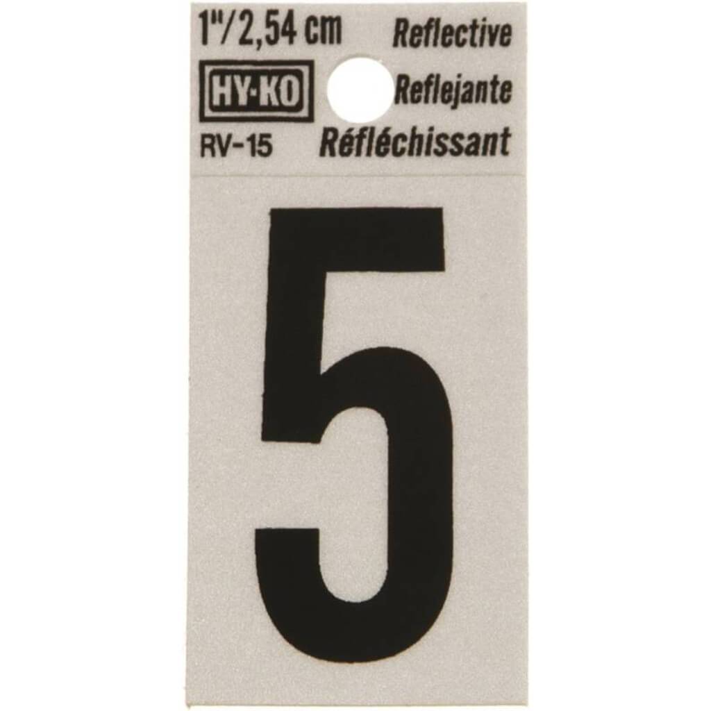 REFLECTIVE NUMBER 5 1.25IN 