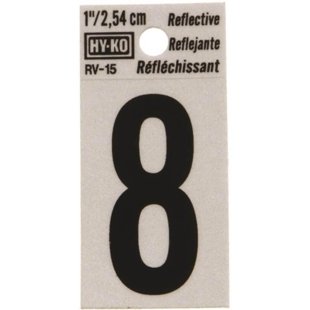 REFLECTIVE NUMBER 8 1.25IN 