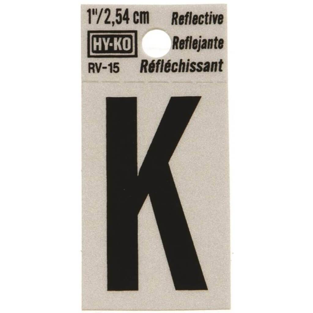 REFLECTIVE LETTTER K 1.25IN 