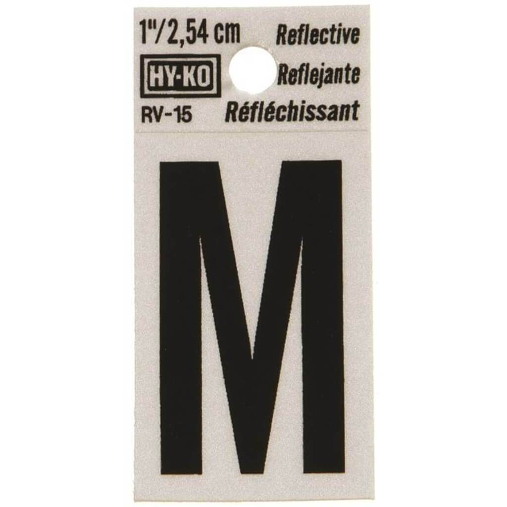 REFLECTIVE LETTTER M 1.25IN 