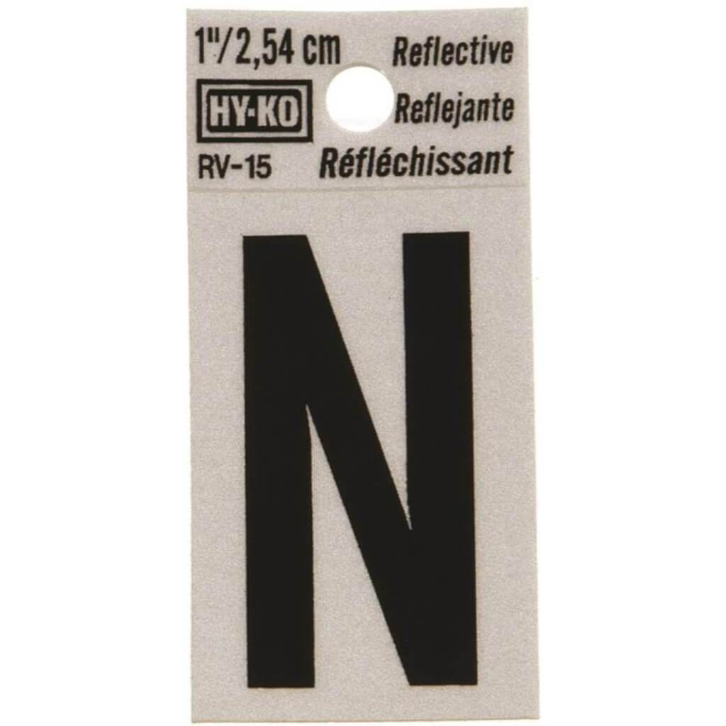 REFLECTIVE LETTTER N 1.25IN 