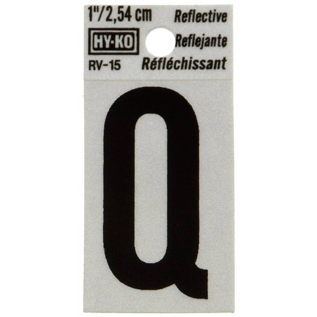 REFLECTIVE LETTTER Q 1.25IN 