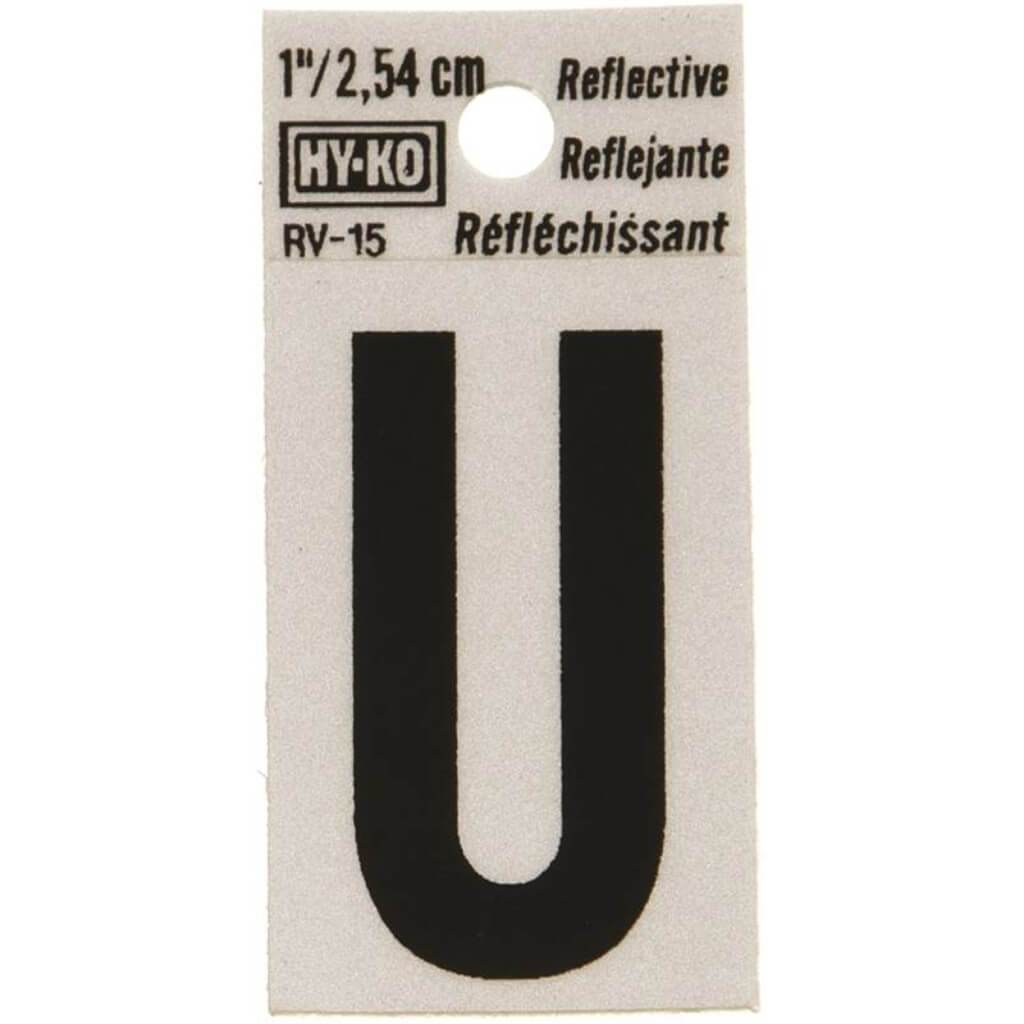 REFLECTIVE LETTTER U 1.25IN 