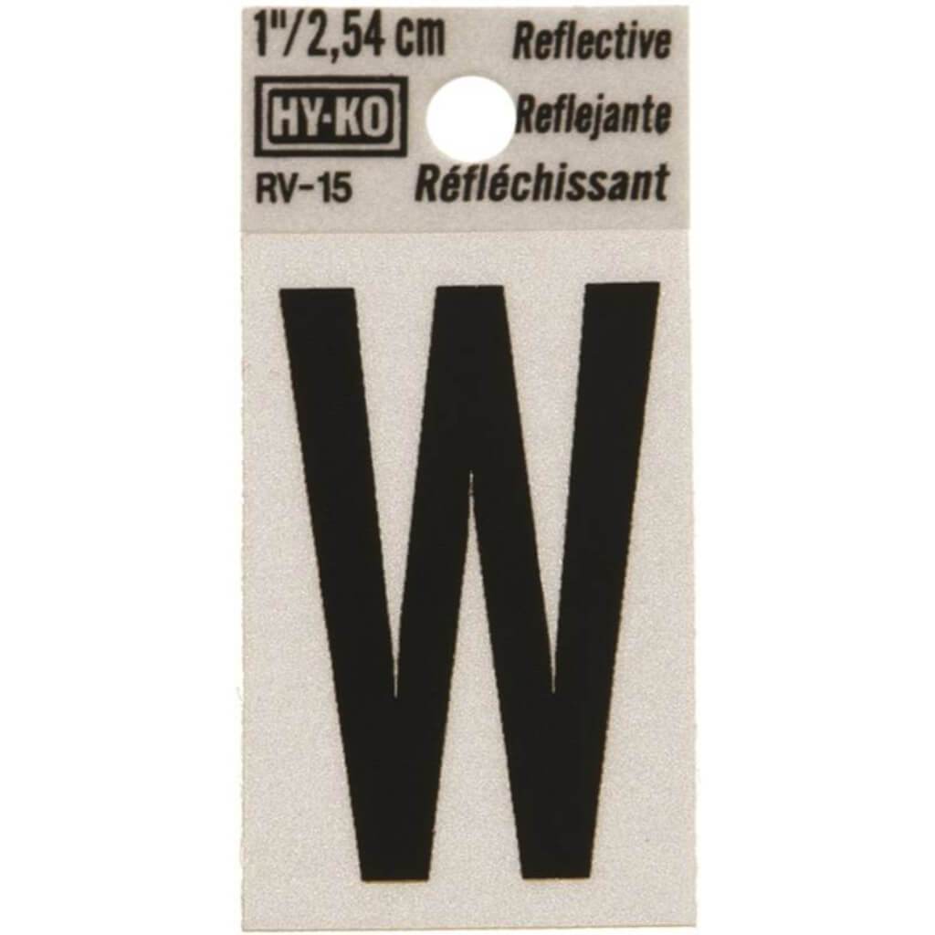 REFLECTIVE LETTTER W 1.25IN 