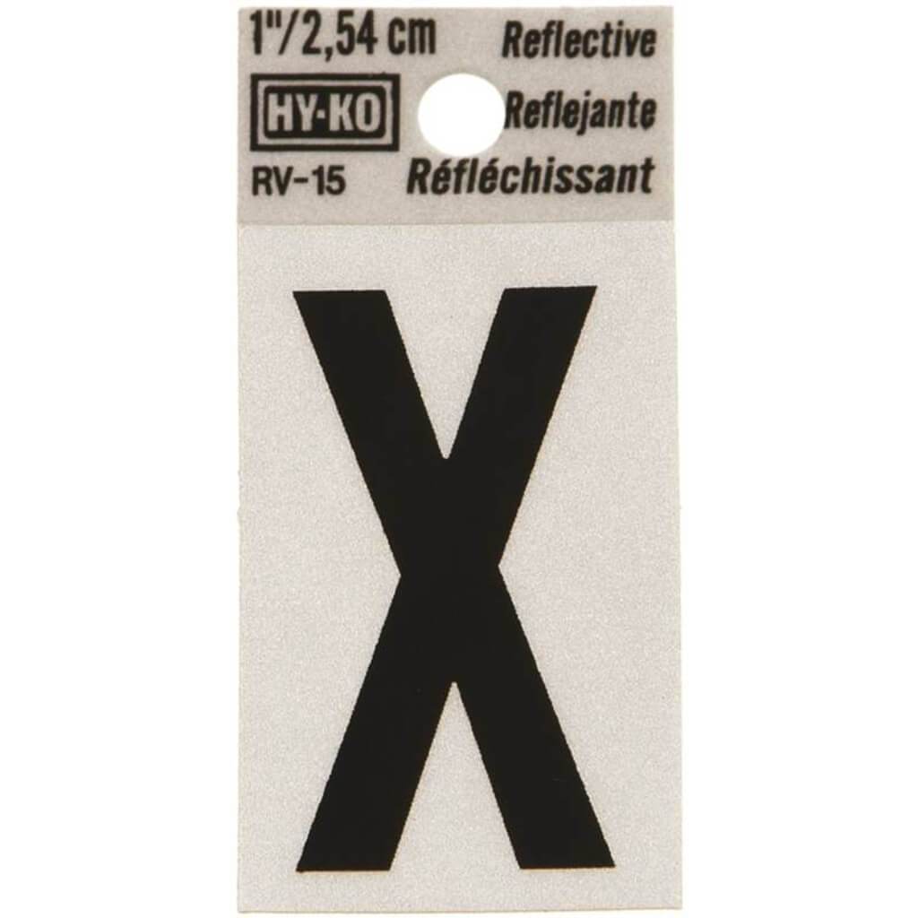 REFLECTIVE LETTTER X 1.25IN 