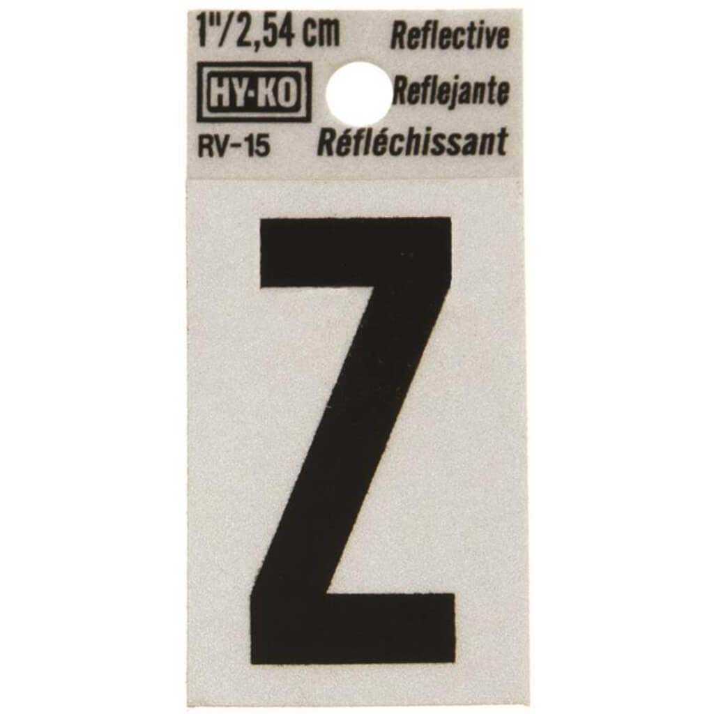 REFLECTIVE LETTTER Z 1.25IN 