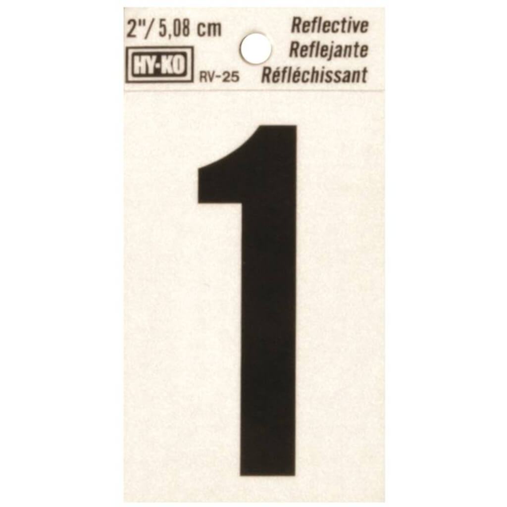 REFLECTIVE NUMBER 1 2IN 