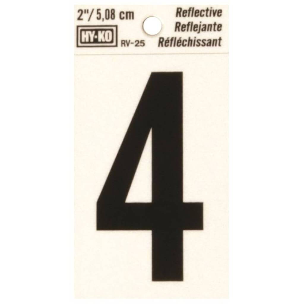 REFLECTIVE NUMBER 4 2IN 