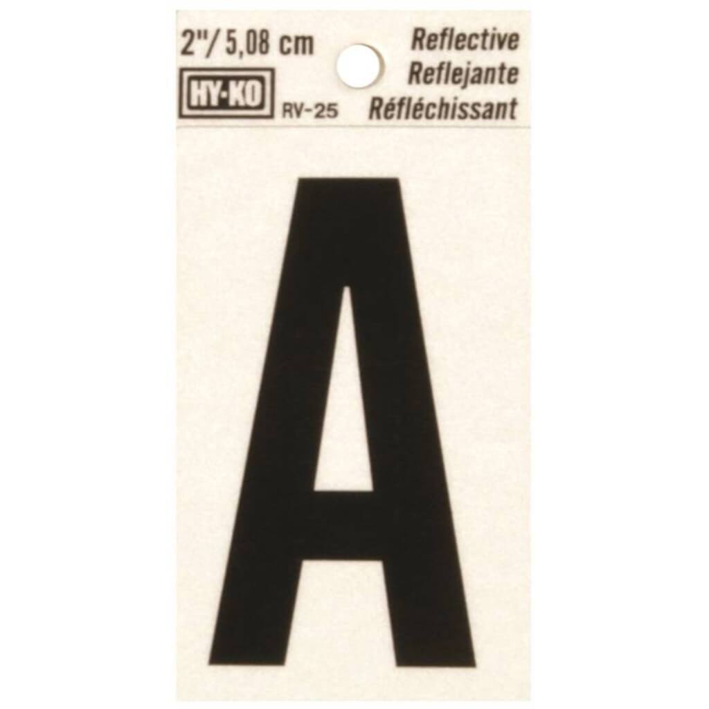 REFLECTIVE LETTER A 2IN 