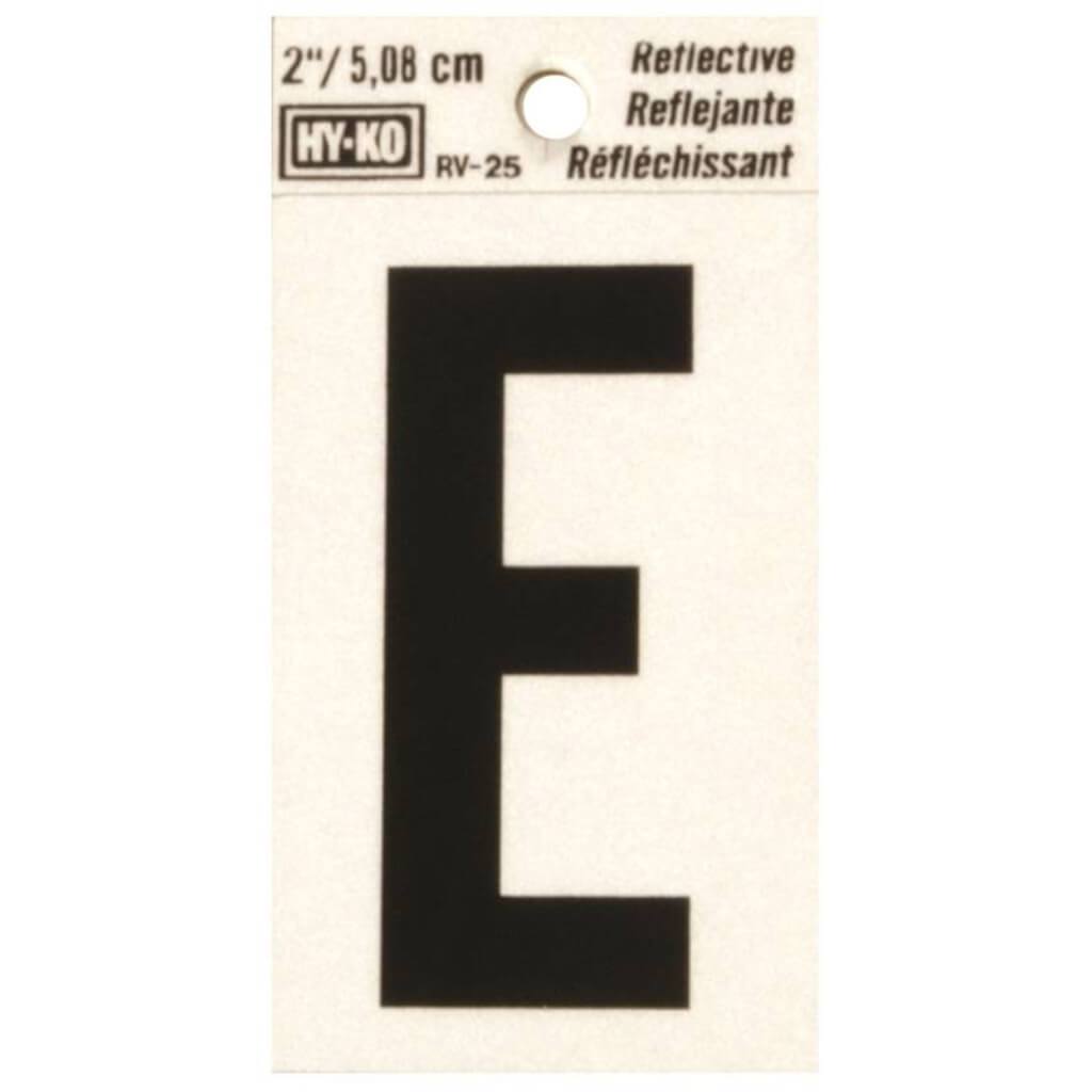 REFLECTIVE LETTER E 2IN 