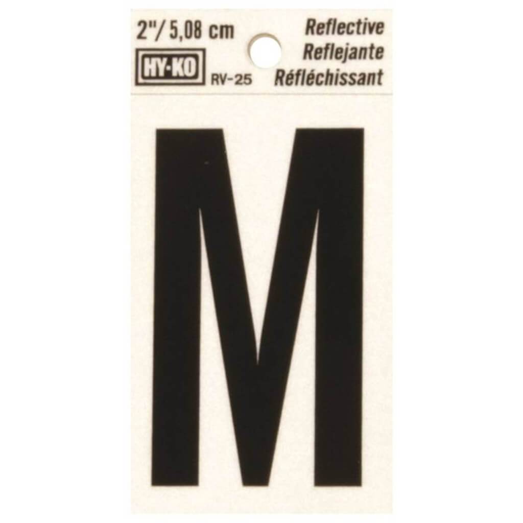 REFLECTIVE LETTER M 2IN 
