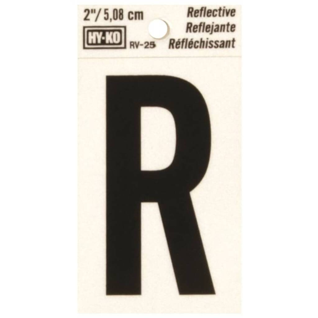 REFLECTIVE LETTER R 2IN 