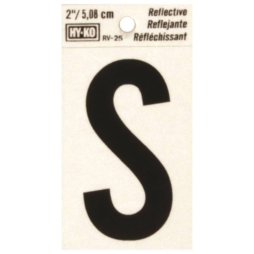 REFLECTIVE LETTER S 2IN 