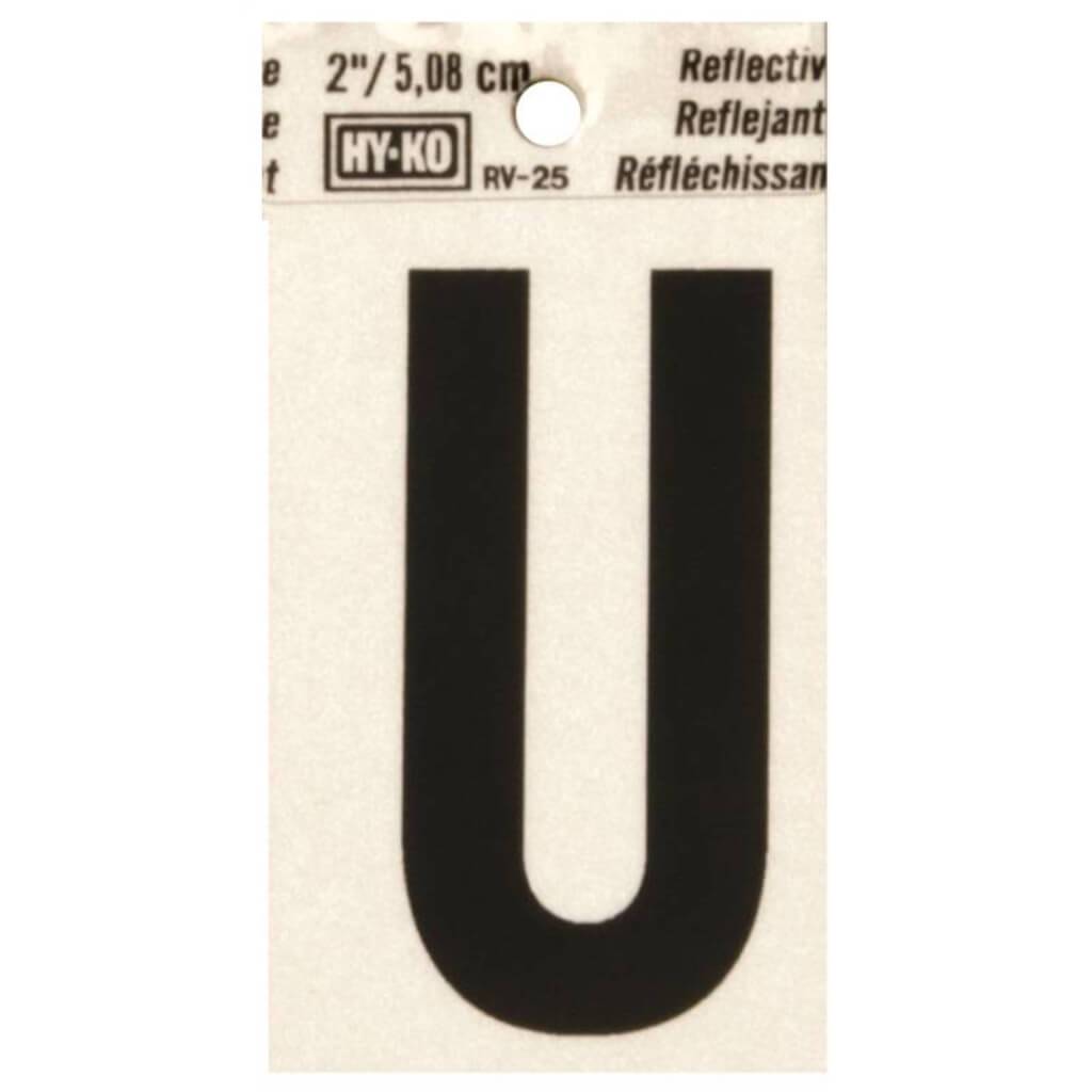REFLECTIVE LETTER U 2IN 