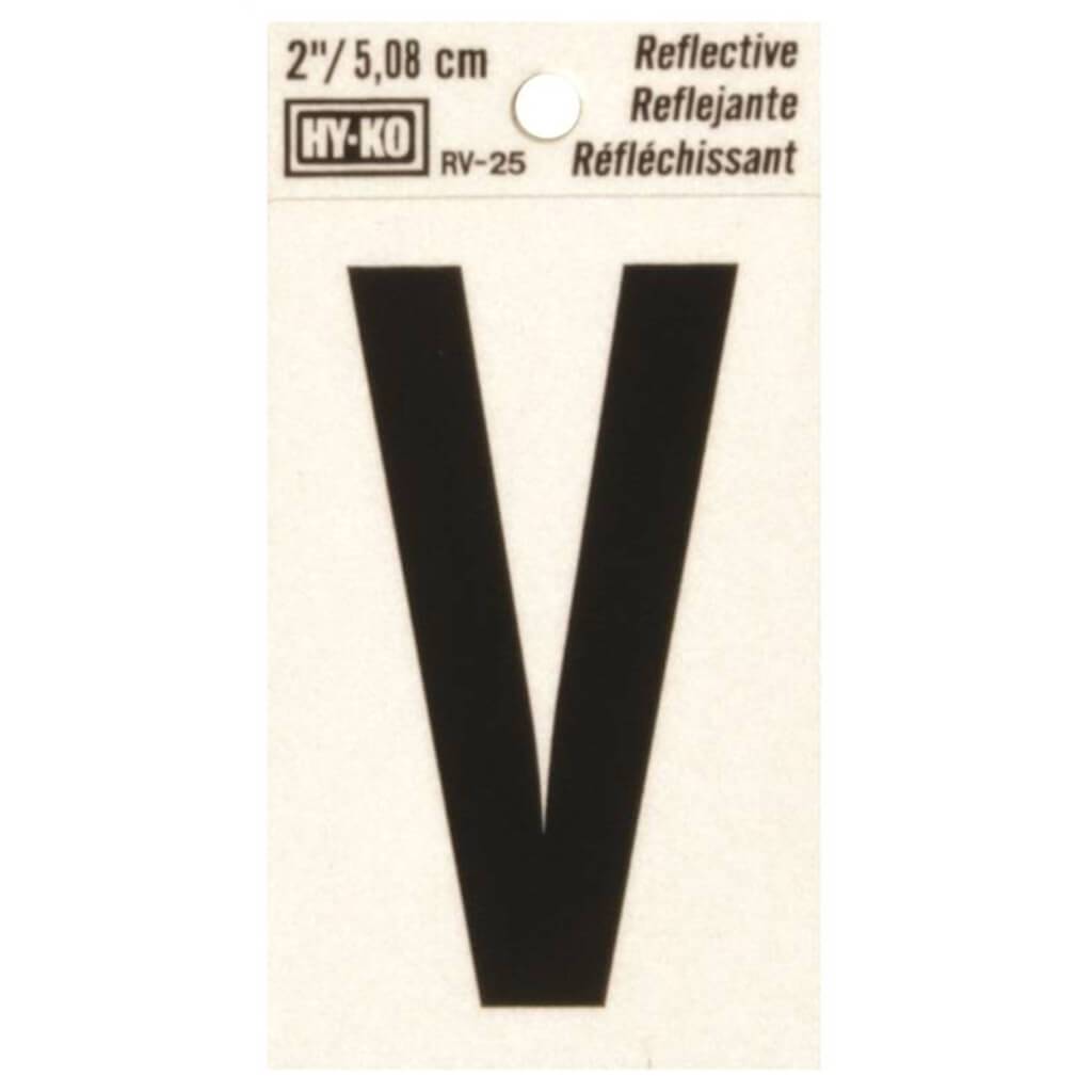 REFLECTIVE LETTER V 2IN 