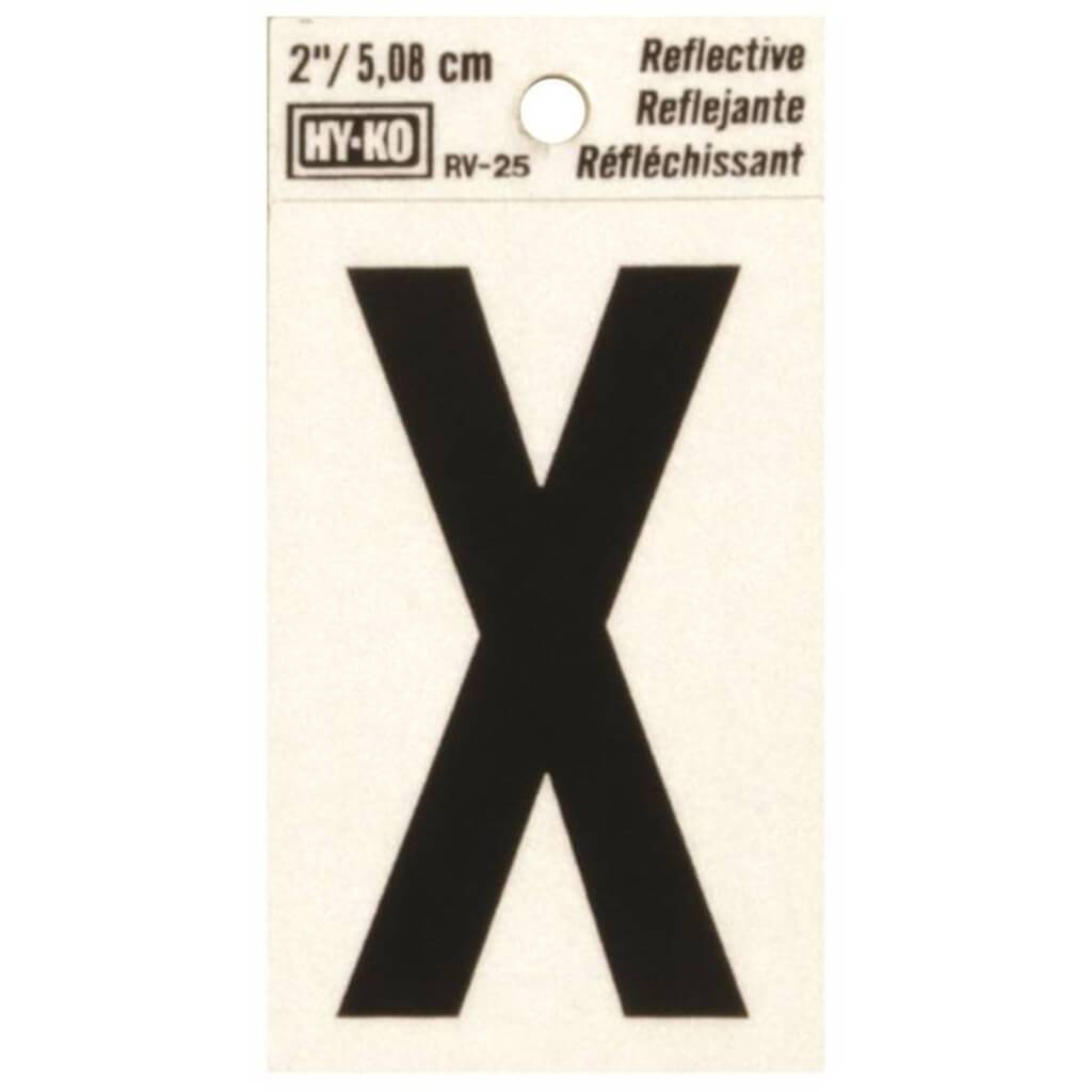 REFLECTIVE LETTER X 2IN 