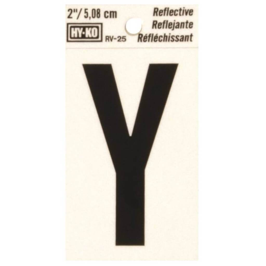 REFLECTIVE LETTER Y 2IN 