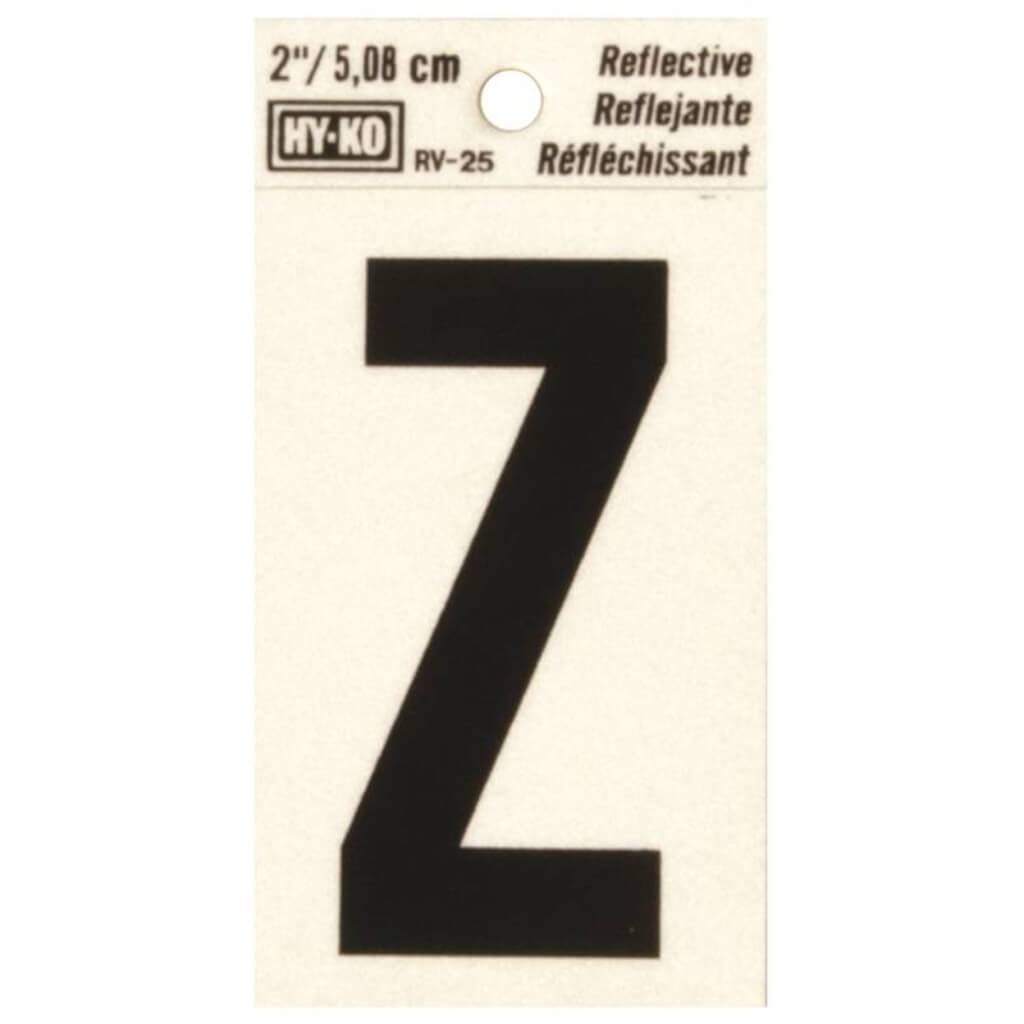 REFLECTIVE LETTER Z 2IN 