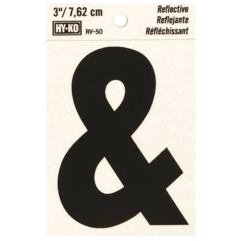 REFLECTIVE AMPERSAND 3IN 