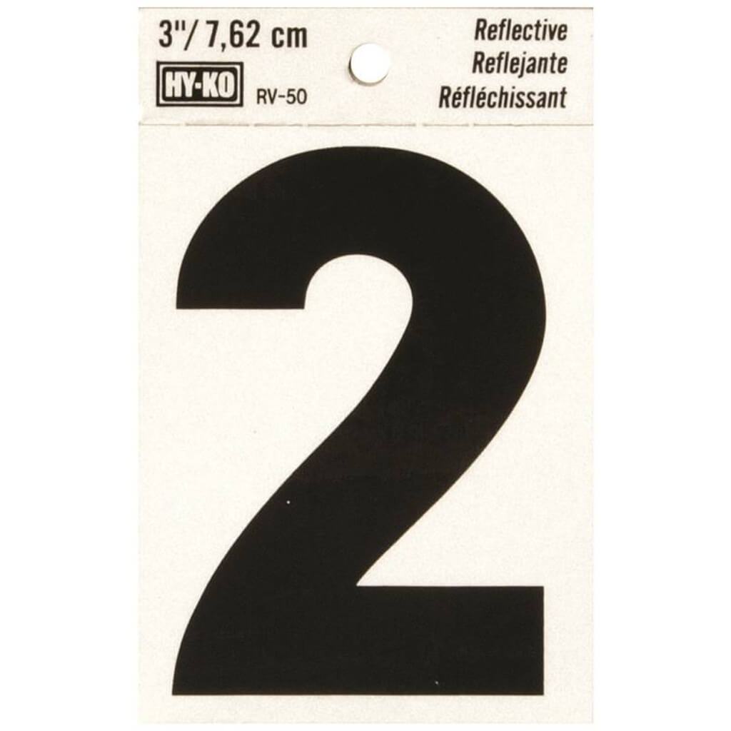 REFLECTIVE NUMBER 2 3IN 