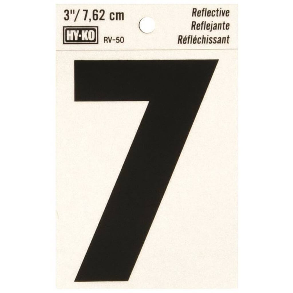 REFLECTIVE NUMBER 7 3IN 