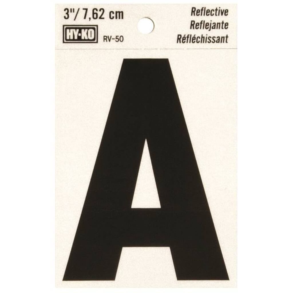 REFLECTIVE LETTER A 3IN 