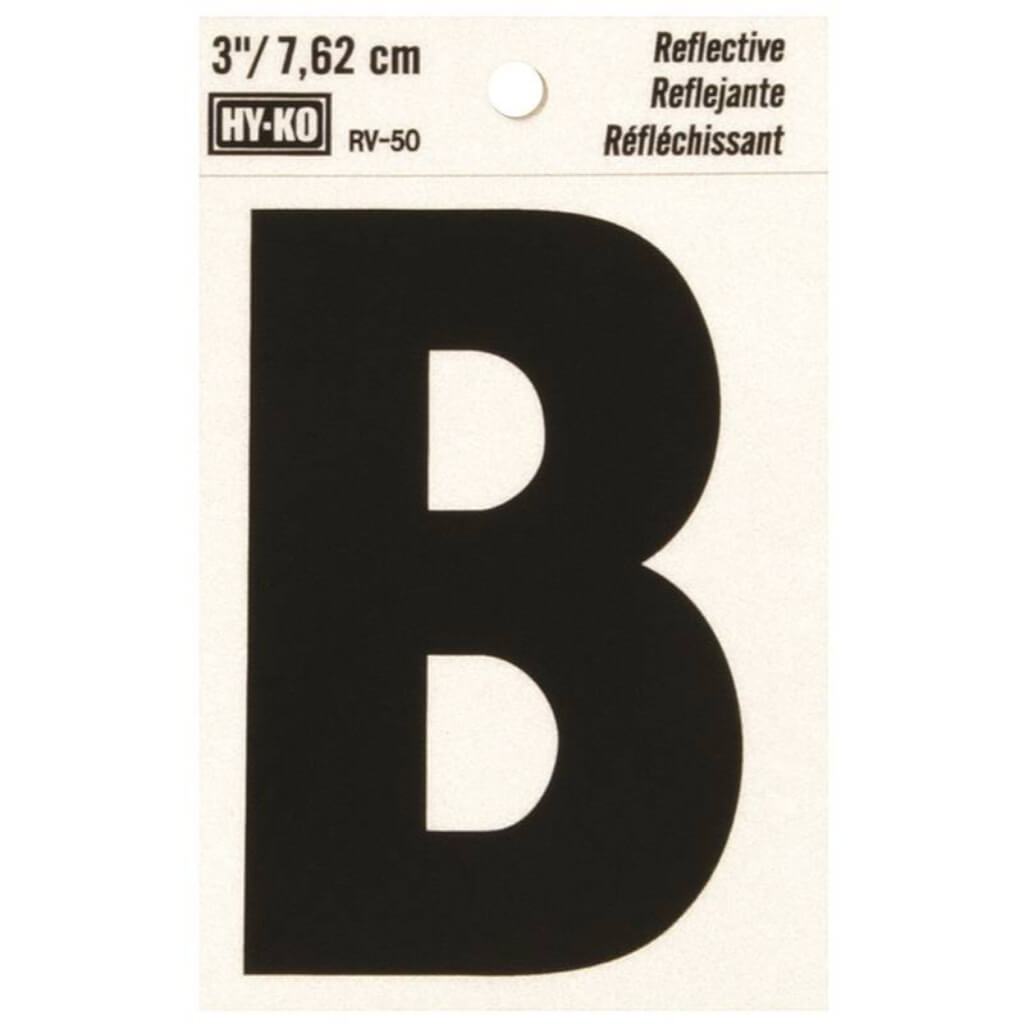 REFLECTIVE LETTER B 3IN 