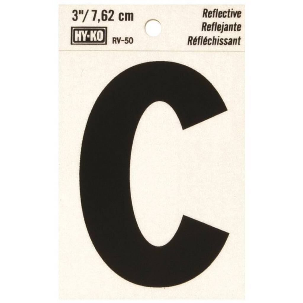 REFLECTIVE LETTER C 3IN 