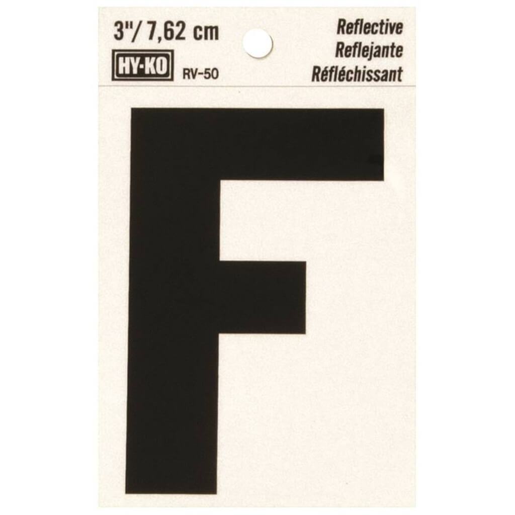 REFLECTIVE LETTER F 3IN 