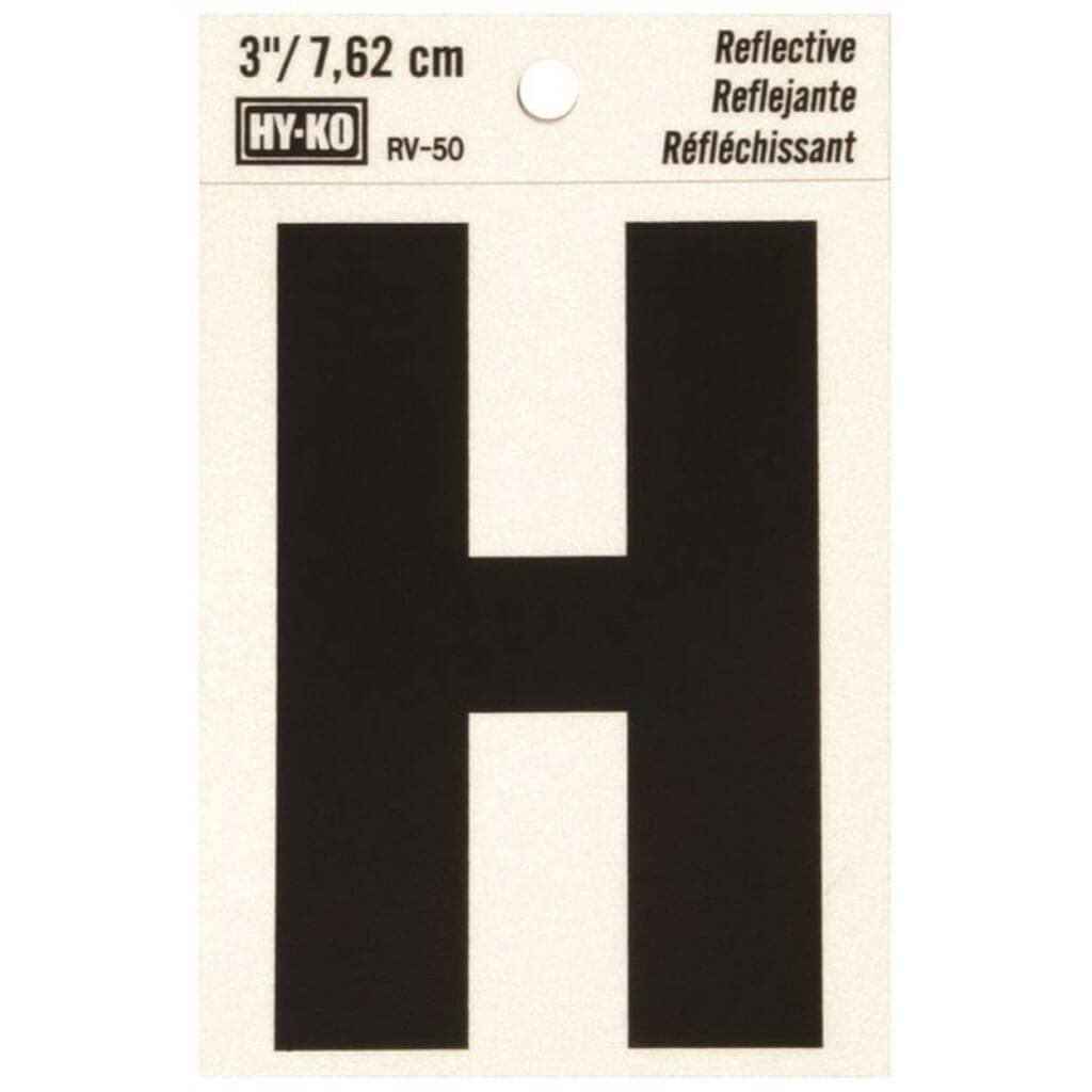 REFLECTIVE LETTER H 3IN 