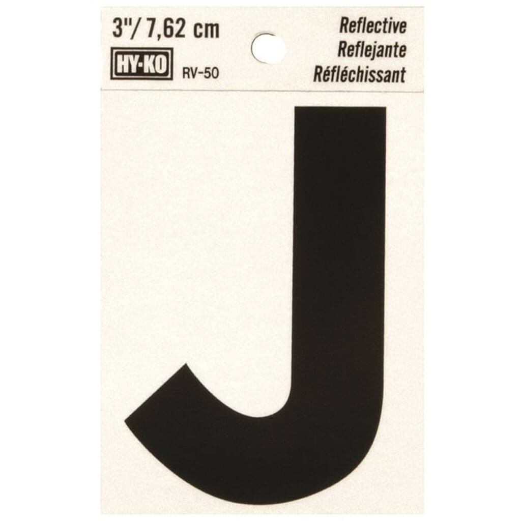 REFLECTIVE LETTER J 3IN 