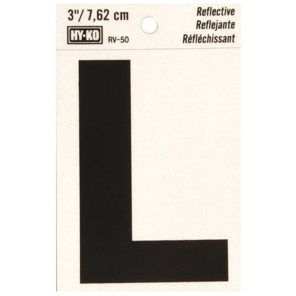 REFLECTIVE LETTER L 3IN 
