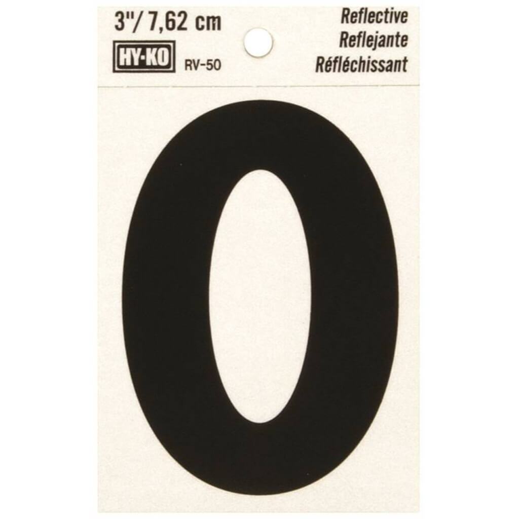REFLECTIVE LETTER O 3IN 