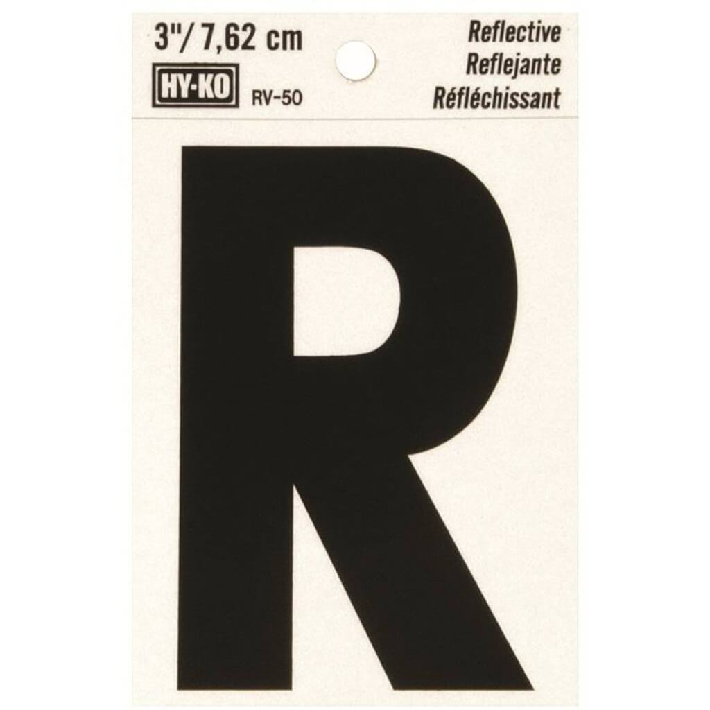 REFLECTIVE LETTER R 3IN 