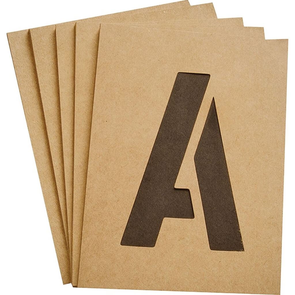 Heavy-Duty Number and Letter Stencil, 3in , 6-Piece 