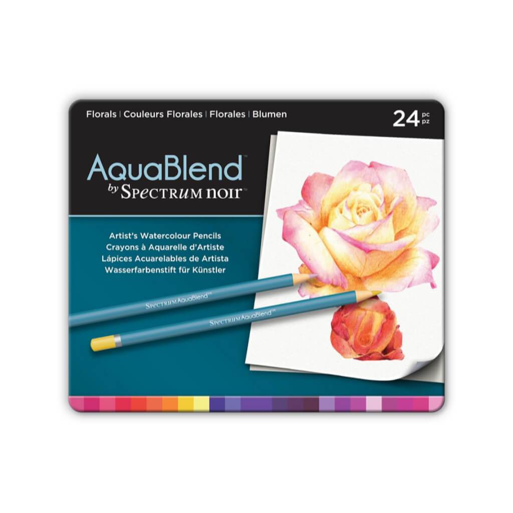 AquaBlend by Spectrum Noir 24 Pencil Set - Florals 