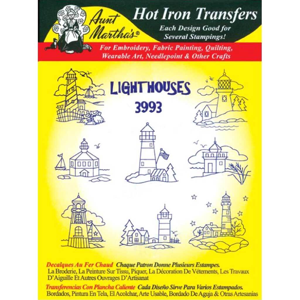 Aunt Martha's Iron-On Transfers Cross Stitch &amp; Quilt Blocks