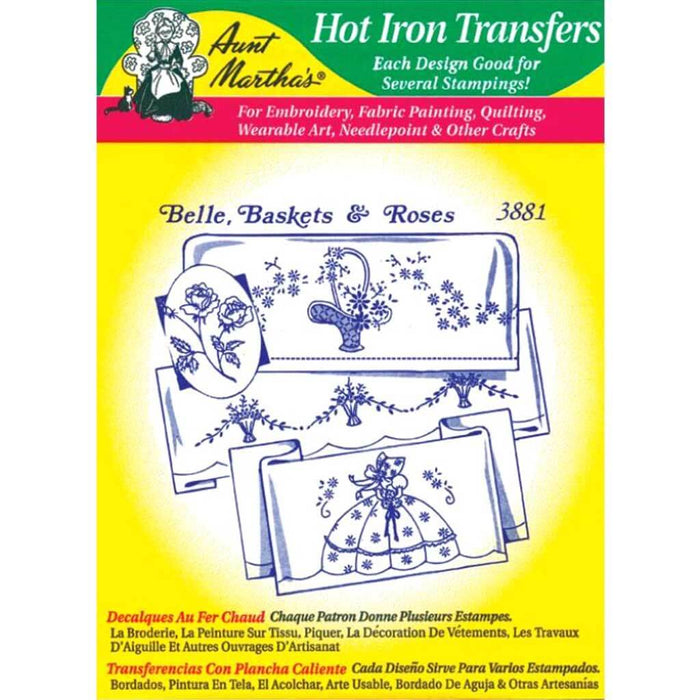 Aunt Martha's Iron-On Transfers Linen & Monograms