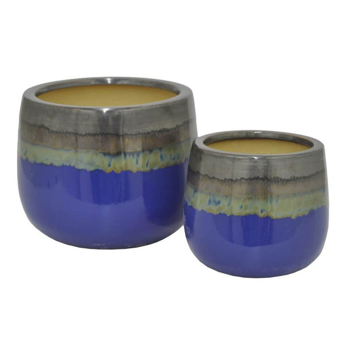 CERAMIC POT S/2 ROUND 