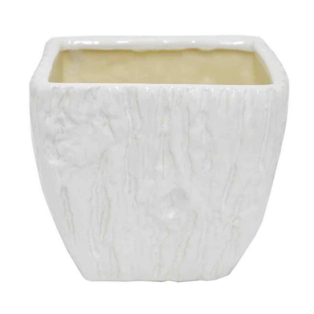 CERAMIC POT - WHITE 
