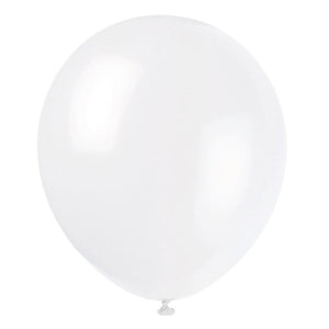 Standard Latex Balloon 12in White