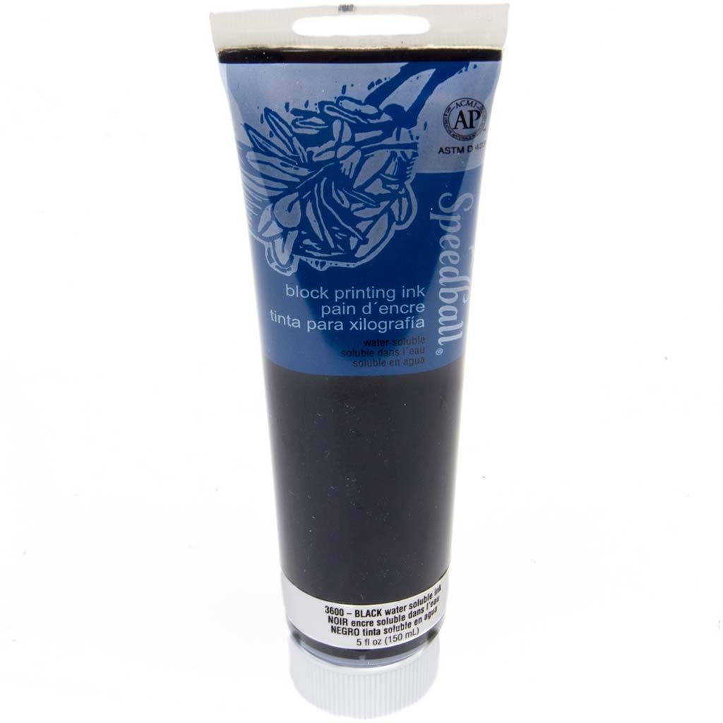 Water Soluble Block Printing Ink Black 5oz