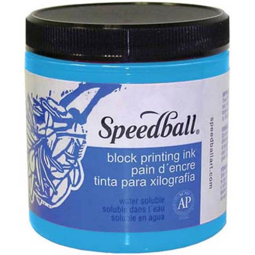 Water Soluble Block Printing Ink Fluorescent 8oz