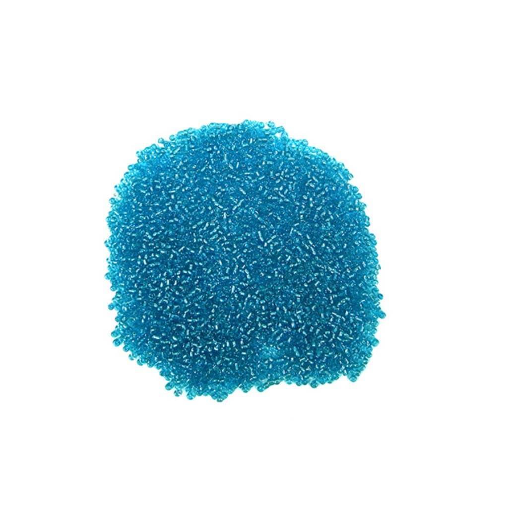 GLASS SEED BEADS SLVR LINED 12/0 60G TURQUOIS 