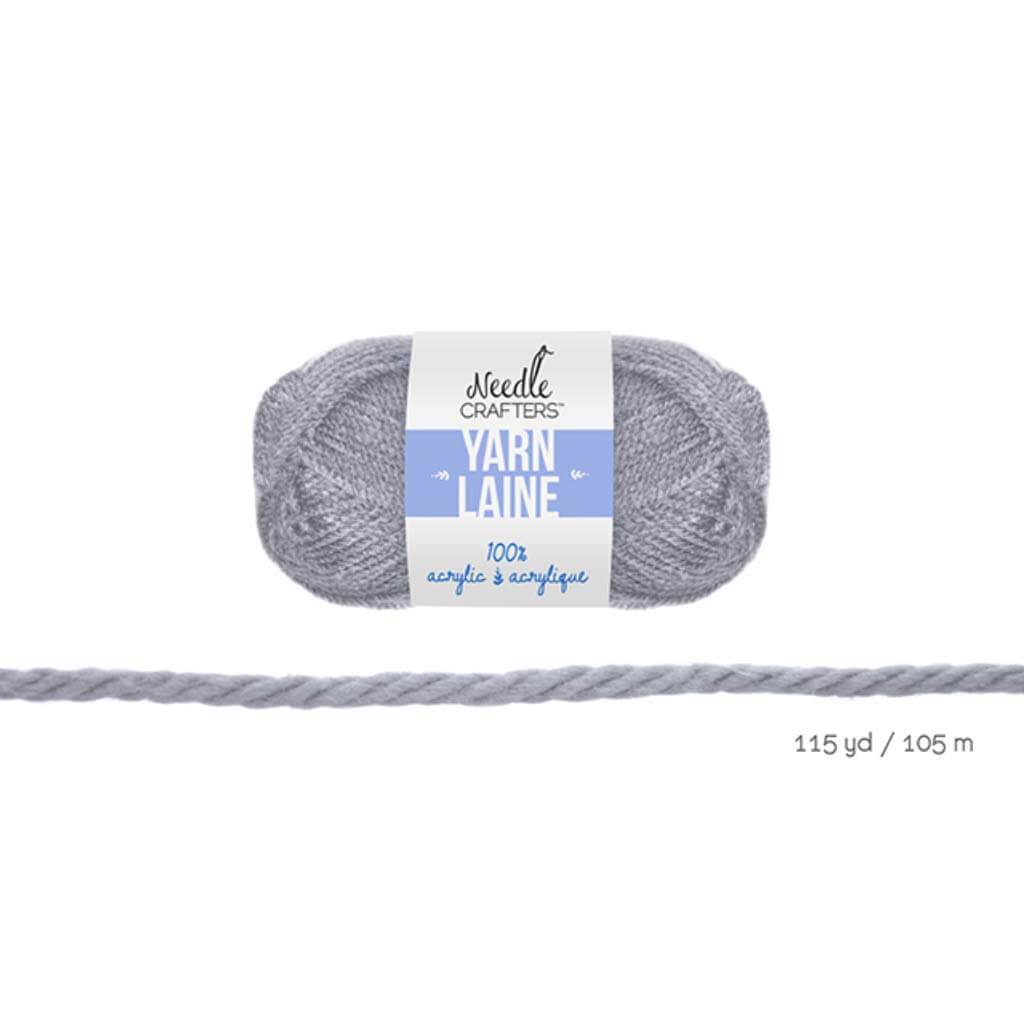 ACRYLIC YARN STD BALL DYED LIGHT GREY 50G 