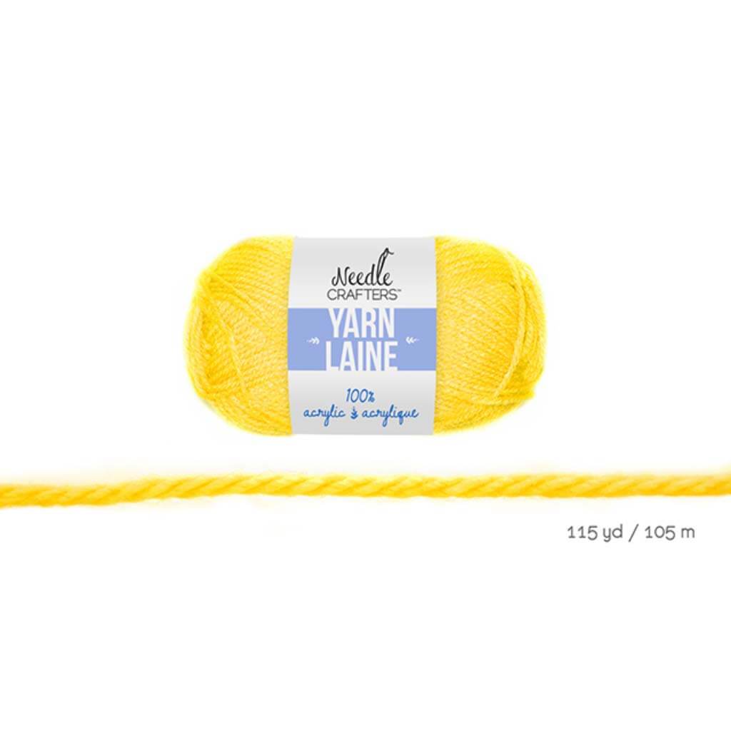 ACRYLIC YARN STD BALL DYED SUNNY YELLOW 50G 